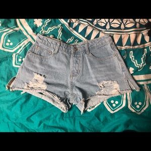 Denim Distressed Shorts
